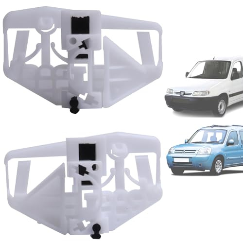 Twowinds - Clip Elevalunas 9221G3 Compatible con Citroën Berlingo (1996-2009), Peugeot Partner (1996-2009) - Puerta Delantera Izquierda, Derecha (Ambos Lados) - 9222A4 - Regulador Ventana (2 Piezas)