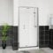 Aquariss 1100mm Bifold Shower Door 6mm Self Clean Glass Shower Enclosure Reversible Folding Chrome Frame