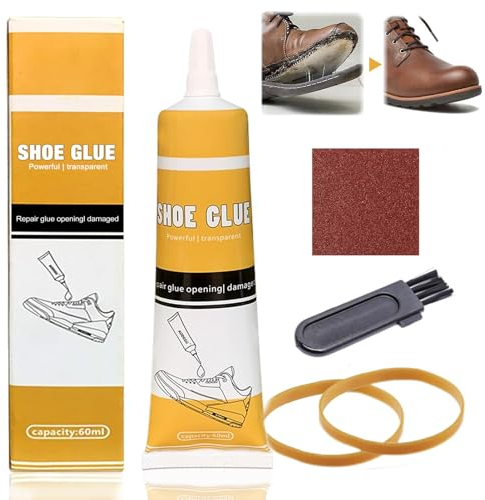 Shoe Glue Sole Repair-Super Strong Shoe Repair Glue-Glue for Shoes-,Waterproof,Quick Dry,Non-Hardening Glue For Shoes For Repairing Worn Shoes,Leather,Boots,High Heels 60ML (1PCS)