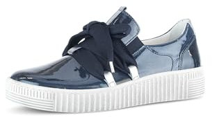 Gabor Damen Low-Top Sneaker, Frauen Halbschuhe,Freizeitschuhe,Turnschuhe,Laufschuhe,schnürschuhe,schnürer,Denim/arg. (grau),35.5 EU / 3 UK