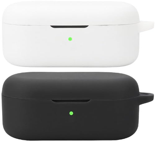Akancy compatibile per OPPO Enco Buds2 Pro Custodia per cuffie,[Supporta la ricarica wireless] [Custodia protettiva antiurto] Custodia protettiva in silicone protettiva per cuffie (black white)