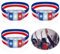 TOPJOWGA 3PCS Bracelets Silicone Lumineux France, Bracelet Bleu Blanc Rouge, Supporter Bracelets (FR)