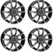4x AUTEC Felgen Alufelgen VIDRON 6.0x15 ET43 5x112 Schwarz poliert kompatibel mit VW Jetta Caddy Golf VII Golf VIII Touran Golf VI Golf V