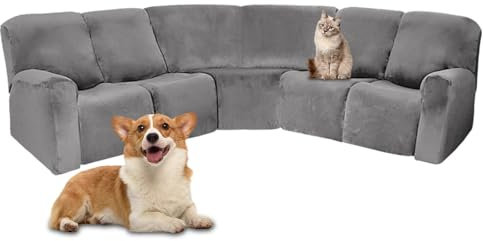 SPOUR Ecksofa-Bezüge, Sofabezüge, 5-Sitzer-Sofa-Schonbezüge, Liegesessel-Bezüge, Liegesessel-Bezüge, Couch-Bezüge, Sofa-Bezüge, Stuhlschutzbezug (#6, Ecke/1-Pack)