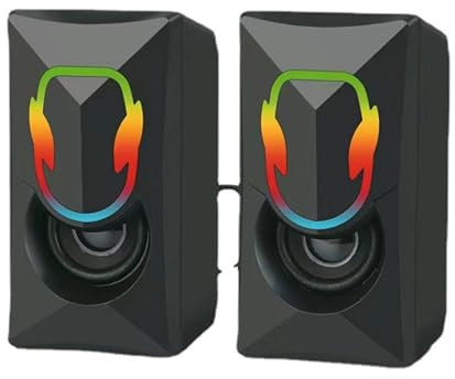 USB 3.5mm Port Desktop Stereoed Sound Music RGB Light Game Loudspeaker Sound For PC Computer Laptops