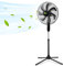 Aigostar Pedestal Fan Standing Fan- 7 Blade 16 Inch Electric Floor Fan with Oscillation, 3 Speed Settings, Adjustable Height and Tilt, Quiet Operation, Anti-Slip Base, Black
