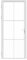 Vente-unique-Puerta reversible de aluminio y vidrio templado - Alt. 204 x L73 cm - Blanco - SEROTO