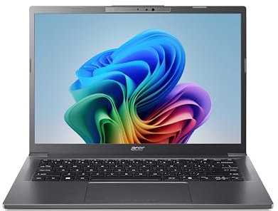 acer Aspire 14 AI Copilot+ PC A14-52M, Ordenador Portátil 14 WUXGA IPS (Intel Core Ultra 5 226V, 16 GB RAM, 512 GB SSD, Intel ARC Graphics, Windows 11 Home), Color Gris, Teclado QWERTY Español