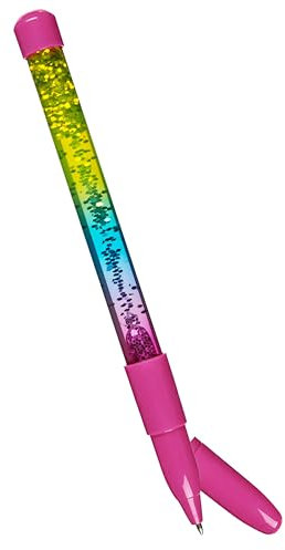 Stylo fantaisie à paillettes multicolores dans de l'eau - Accessoire kawaii pour trousse d'école et bureau - Glitter, Fée, Princesse, Magicien, Sorcier