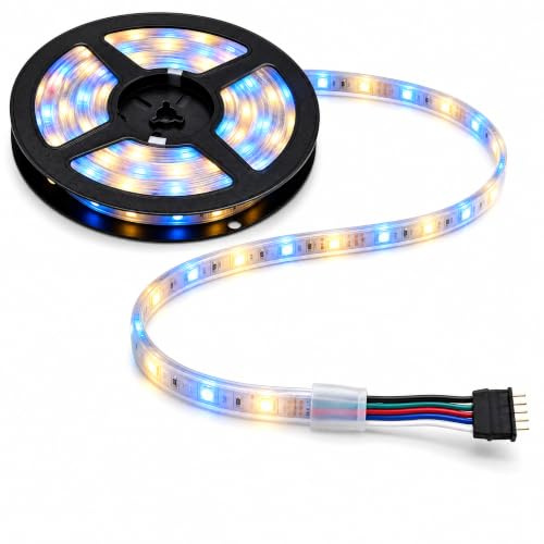 aixi-SHS 5m RGBW LED-Leiste 12V 5050 RGB Warmweiß 60 LEDs/m IP67 Wassergeschützt