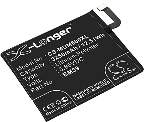TECHTEK Batería 3250mAh Compatible con [Redmi] 6, 6 Dual SIM TD-LTE, para [Xiaomi] Mi Mi Dual SIM, TD-LTE, Mi6 Ceramic Gold Editio, Mi6 Ceramic Gold Edition Redmi Redmi Sagit sustituye BM39