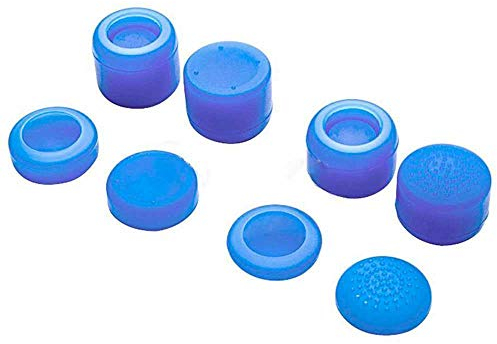 OcioDual 8 Tapones para Pulgares Compatible con Joysticks Analógicos Mando PS5/PS4/Slim/PRO Azul Protectores de Silicona Goma L3 R3