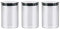 Set di 3 Barattoli di Vetro con Coperchio in Acciaio Inox, Ermetico Contenitori per la Conservazione Alimenti, Vasetti di Conservazione per Caramelle, Biscotti, Riso, Farina, Pasta, Noci - 500ML