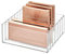 iDesign Klarheit Make-up-Organizer aus BPA-freiem Kunststoff, Transparent, 8.1 x 8.1 x 3.7