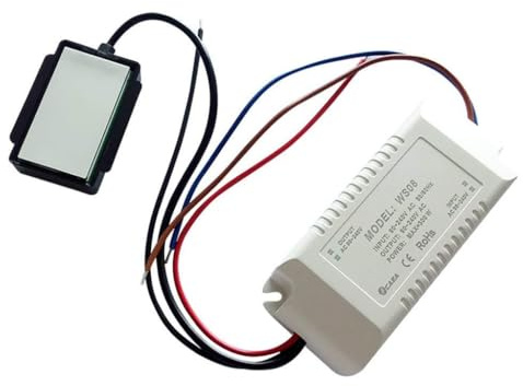 BIlinli - Interruptor táctil de encendido/apagado con espejo, 220 V, 300 W, regulable para baño, antivaho para lámpara