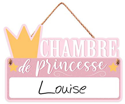 Les Fées Plaque de Porte de Chambre Personnalisable