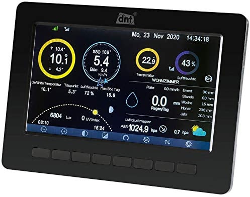 dnt Zusatz-Display für WeatherScreen PRO, DNT000007, inkl. Netzteil, schwarz