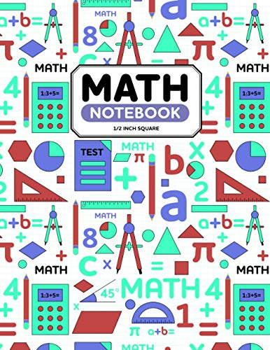 MATH Composition Notebook: Grid Paper Notebook, Quad Ruled, 1/2 inch square 112 Sheets (Large, 8.5 x 11) (Graph Paper Notebook Series) (MATH Composition Notebooks)