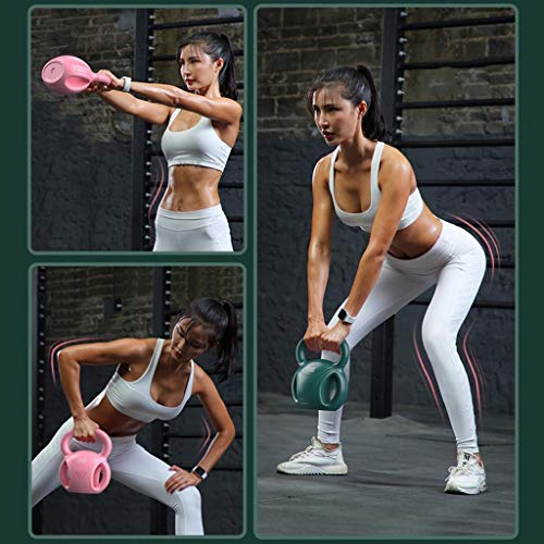 ZXQZ Small dumbbell Kettlebell, Vinyl Kettle Bells, Fitness Weights, for Strength Home Gym Bodybuilding Training Fitness dumbbell (Color : Pink, Size : 5kg)