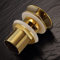 Piletta click clack automatica universale 1 1/4 per lavabo bagno, bidet, pop up ottone colore oro, doratura resistente, corpo filettato 40 mm, con foro troppopieno