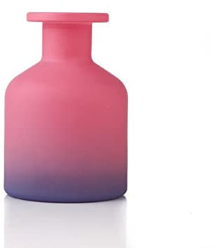 Glass Diffusser Bottle Gradient Aromathrapy Jar Refillable Essential Oils Container Fragrances Scent Accessories Diffusers Vase for DIY Replacement Reed Diffuser Sticks Home Decor, 150ml/5oz (Red)