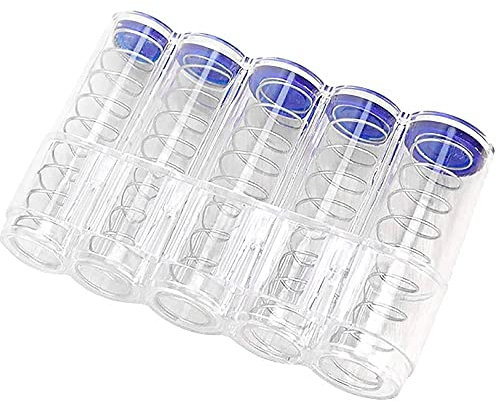Porte-monnaie compact avec trieur de 5 pièces | Porte-monnaie trieur | Convient pour serveur, taxis, bus, vendeurs en parc d'attractions, vendeurs ambulants | plastique | transparent