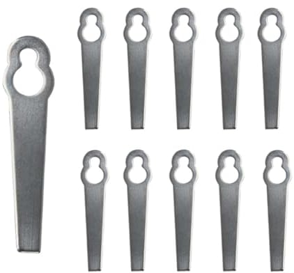 Metallmesser für Rasentrimmer, 10 Stück ZoneYan Rasentrimmer Klingen Metall, Replacement Blades for Grass Trimmer Ersatzmesser