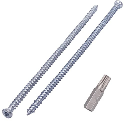 SKIR'CO (8 Stück) Betonschrauben, verzinkt 7,5 x 212 mm Senkkopf, Mauerwerk Schrauben, Rahmen Befestigungsschraube