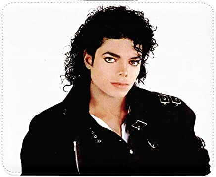 French Unicorn Mouse Mat Leather Look Michael Jackson Black Jacket Singer Pop Star Celebrity Style – 22 x 18 cm