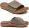 KuaiLu Mens Orthotic Slides Soft Cushion Sport Sandals with Plantar Fasciitis Arch Support Adjustable Open Toe Summer Slippers Slip on Indoor Outdoor Chestnut Size 11