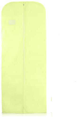 Wedcova Dress Bag | Hanging Garment Bags | Full Length Travel Covers | Wedding Long Clothes Storage Cover with Zipper for Women | 72 Inch (182cm) | Pack of 5 | Yellow