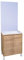 ONDÉE, Meuble à Poser BELIS + Miroir affleurant, Classique et Intemporel, Largeur : 60cm, Bois, Plan céramique 1 Vasque, 2 Portes Prise de Main, Livré monté, Norme FSC, Gamme Zen à Vivre