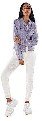 Crazy Age Women's denim jacket, blazer, transition jacket, summer jacket, lilac, 12
