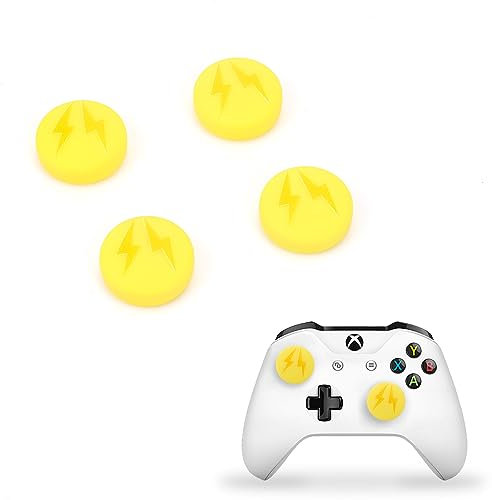 DLseego Tappi per levette compatibili con controller Xbox 360 PS4, PS5, Xbox, in morbido silicone, tappi per joystick analogici, colore: giallo