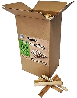 Feniks Anzündholz 40 Liter (ca. 10-11 kg) – trockenes Holz für Kamin und Grill (Länge ca. 25 cm)