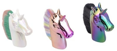 Minkissy 3pcs Unicorn Nail Brush Unicorn Nail Dust Brush Unicorn Makeup Brush Acrylic Powder Brush Nail Clean Brush for Cleaning Nail