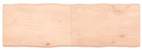 vidaXL Tischplatte, Holzplatte für Tisch Esstisch Couchtisch, Massivholzplatte Handgefertigt mit Baumkante, Ersatztischplatte Scharnierdesign, 180x60x(2-6) cm Massivholz Unbehandelt