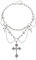 Clataly Crystal Cross Pearl Halskette Gothic Choker Kruzifix Anhänger Halskette Silber Perlen Schmuck für Frauen und Mädchen