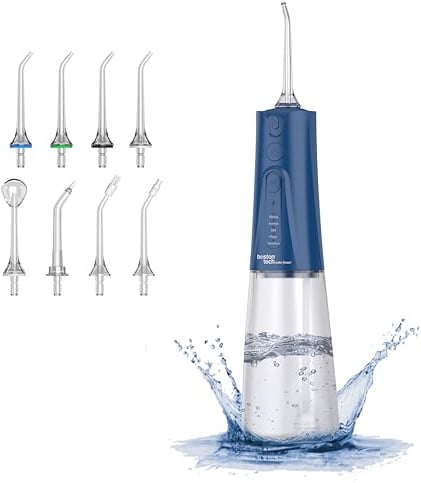 Irrigador Bucal Portátil Water Flosser | Aquapik® UltraCare Plus – 5 Modos Limpieza, Elimina Placa y Cuida Encías – 8 Boquillas, Depósito 300 ml, IPX7, USB-C