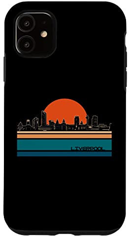 iPhone 11 liverpool skyline retro Case