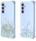 HAONANDE 2 Stück Transparent Handyhülle für Oneplus 8T / OnePlus 9R Hülle,Durchsichtig Aesthetic Blumen Muster Case-A92+A97