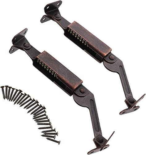 2 stücke Box Hardwares Scharnier Küche Home Frühling Unterstützung Zink Scharniere Unten Legierung Tür Deckel Stop Hardware Puffer mit Umgedrehten Universalriemen Schrank Eisen Dekorative Schließe for