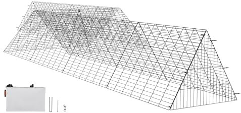 VEVOR Hühnertunnel, 729 x 200 x 61,5 cm Hühnerstall für den Hof, tragbare Freilaufgehege für draußen mit Eckrahmen, 2 Sets, geeignet für Hühner, Enten, Kaninchen