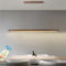 Pendelleuchte Holz Esstisch Esszimmer Lampen LED Hängelampe Dimmbar Hängeleuchte Wohnzimmer Küche Büro Hängend Leuchte Moderne linear Kronleuchter mit Fernbedienung Pendant Lampe (Braun L150)