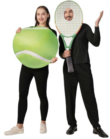 PGOND Pair of Tennis Balls Costume Couple Party Costume Funny Halloween Costume 2Pcs
