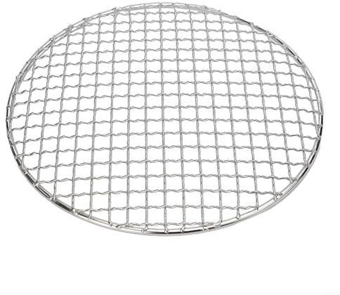 CWOQOCW Grille ronde en acier inoxydable, grille de cuisson pour barbecue, barbecue en plein air et maison (25 cm)