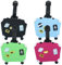 VURYAPI Pack of 4 Suitcase Tags, Luggage Tags, Colourful Suitcase Tags Made of Silicone, Address Tag, Name Tags, Waterproof Tags Identification of Luggage and Suitcases when Travelling