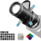 DFCINE Bowens Mount Snoot, Optisches Snoot-Kit für Monolight-Porträts/Blitz-Speedlite/LED-Licht, kompatibel mit Aputure Amaran 60D/XS/100X/D 200D/X, Go-DOX SL60, 4 Farbfilter, 25 Gobos.