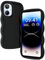 XINYEXIN Coque pour Realme 10 4G, Étui Housse Vague Cadre Forme Bouclée Mignon Liquide Silicone Antichoc - Le Noir