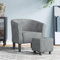 Myheimly Clubsessel, Sessel mit gepolstertem Sitz Armlehnen, Cocktailsessel mit Holzgestell, Loungesessel Relaxsessel Polstersessel, Samt Clubsessel Dunkelgrau,Mit Fußhocker